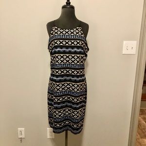 Embroidered Black with Ultra Marine Dress